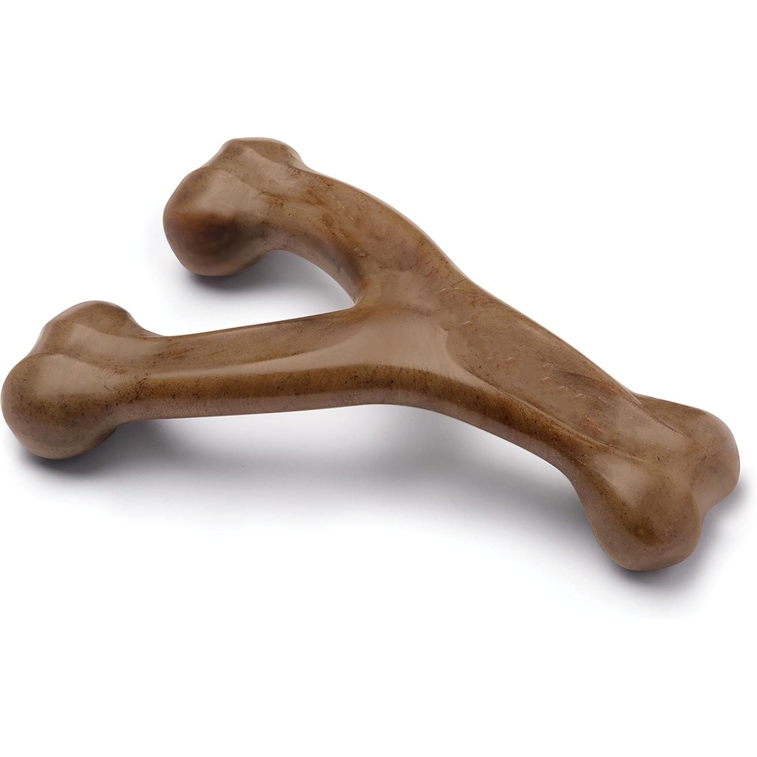Durable Wishbone Dog Chew Toy for Aggressive Chewers – Real Bacon & Peanut Flavor, Medium