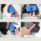 Self Cleaning Slicker Brush for Dogs & Cats – Grooming & Deshedding Tool