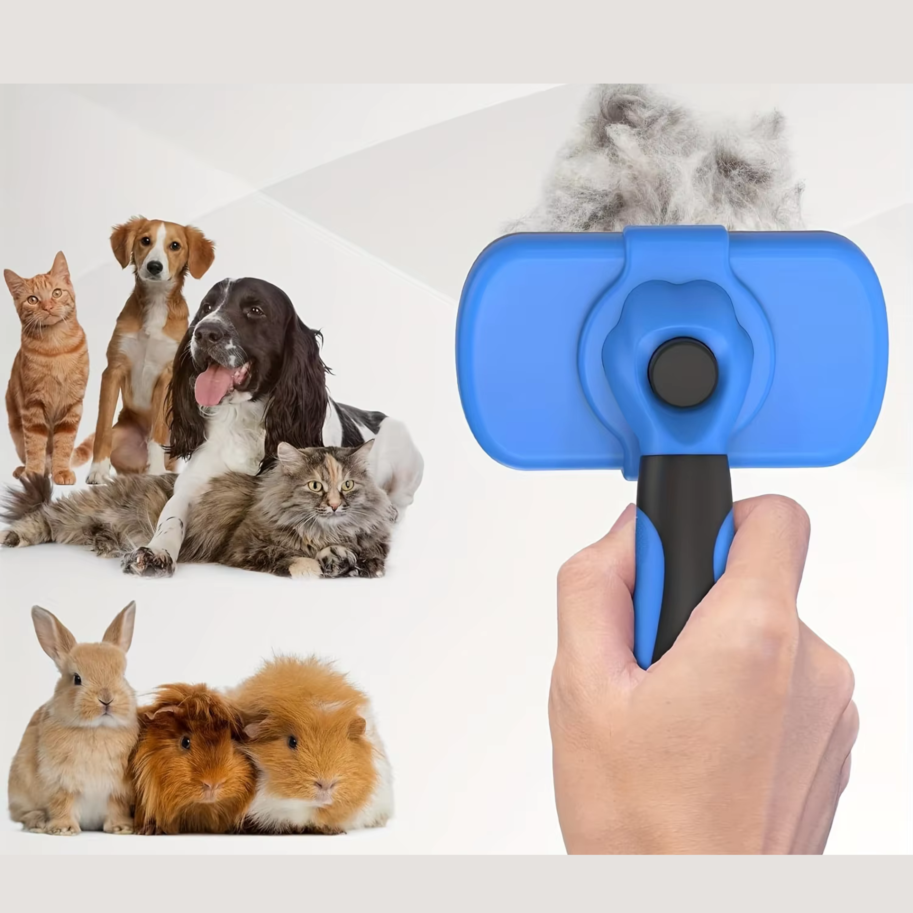 Self Cleaning Slicker Brush for Dogs & Cats – Grooming & Deshedding Tool