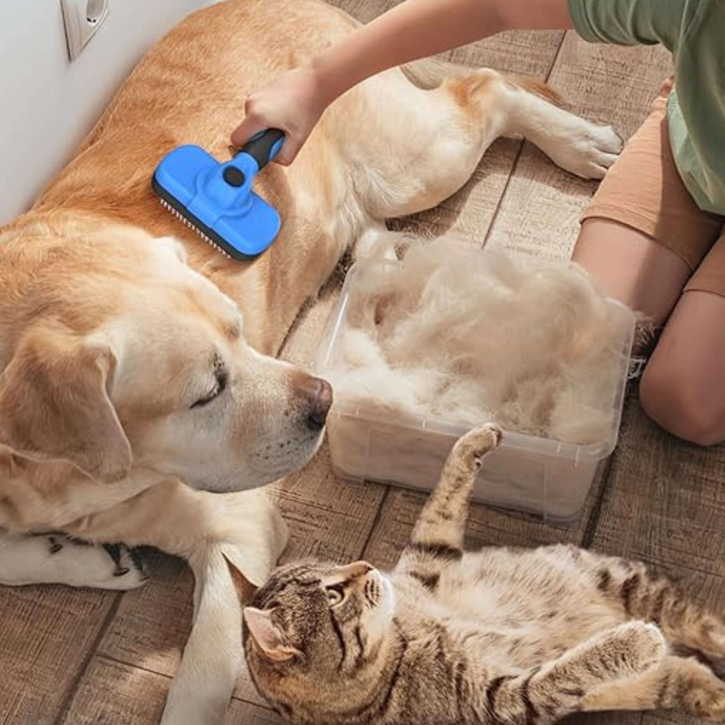 Self Cleaning Slicker Brush for Dogs & Cats – Grooming & Deshedding Tool
