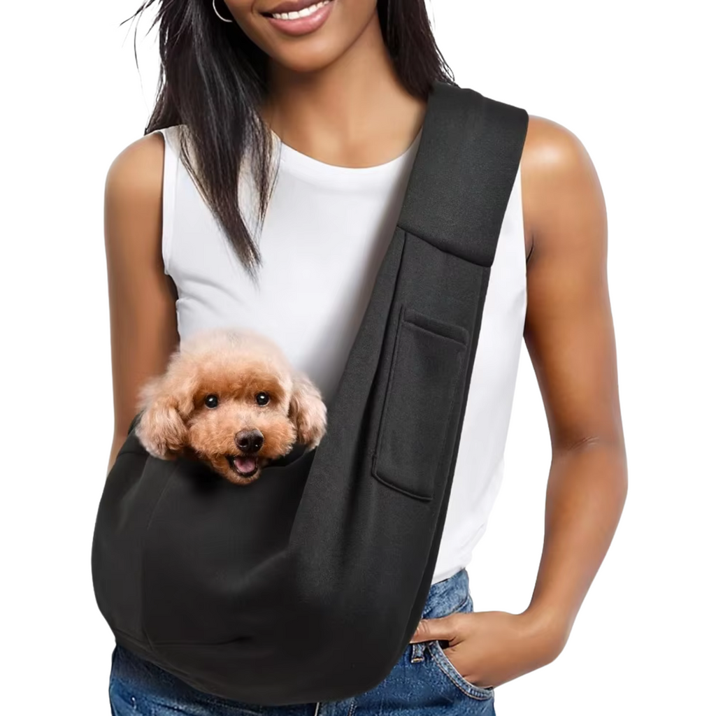 Small Dog Sling Carrier | Hands-Free Pet Bag for Puppies & Cats