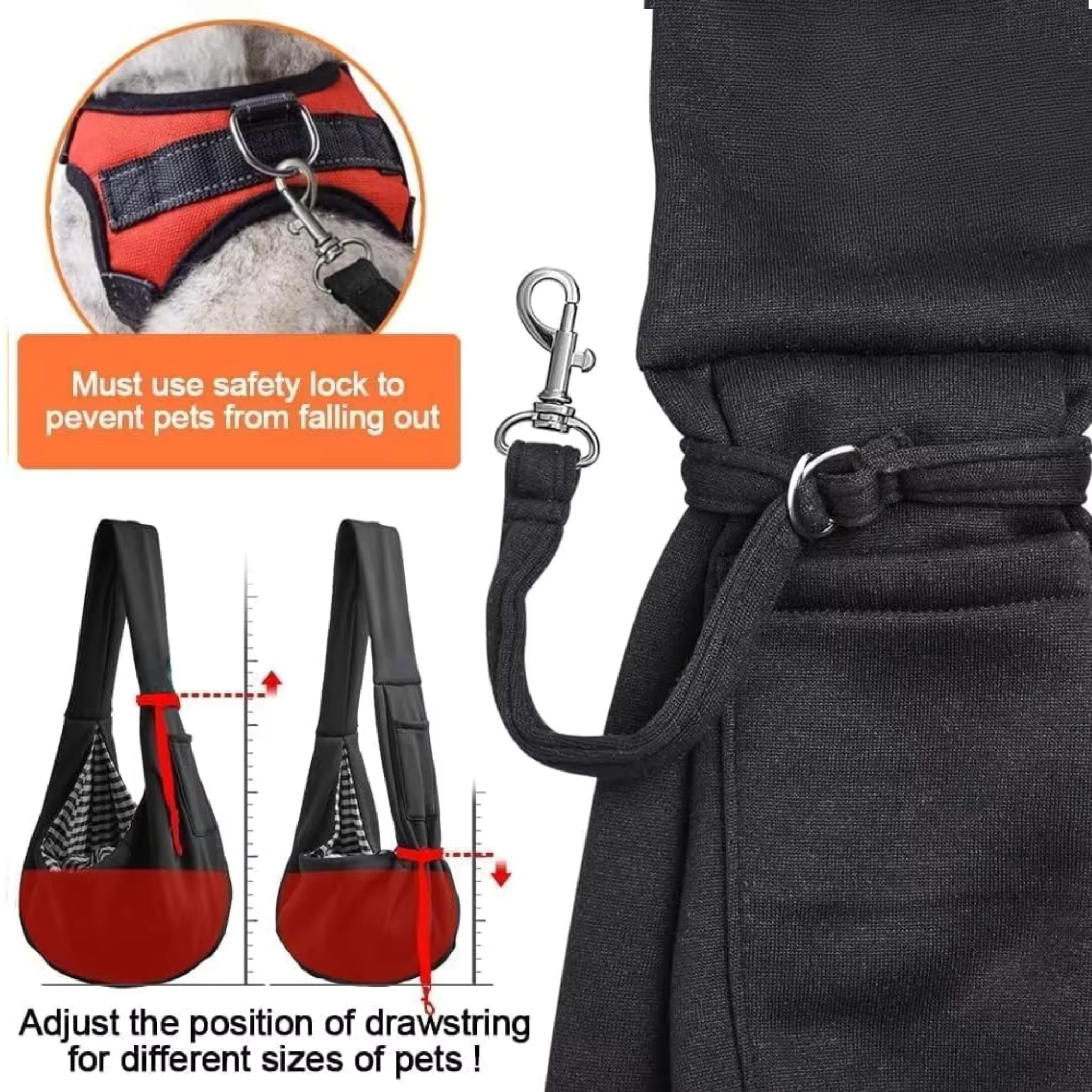 Small Dog Sling Carrier | Hands-Free Pet Bag for Puppies & Cats