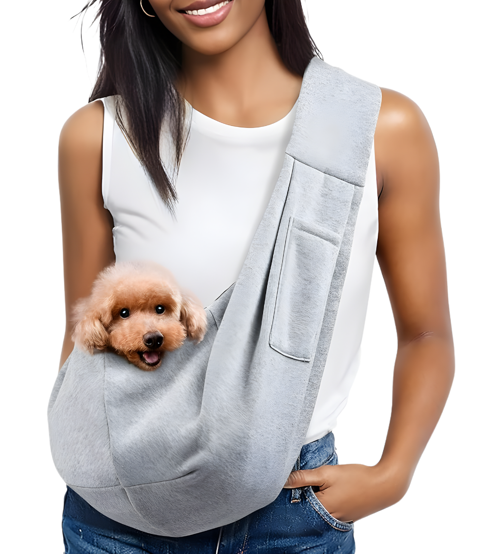 Small Dog Sling Carrier | Hands-Free Pet Bag for Puppies & Cats