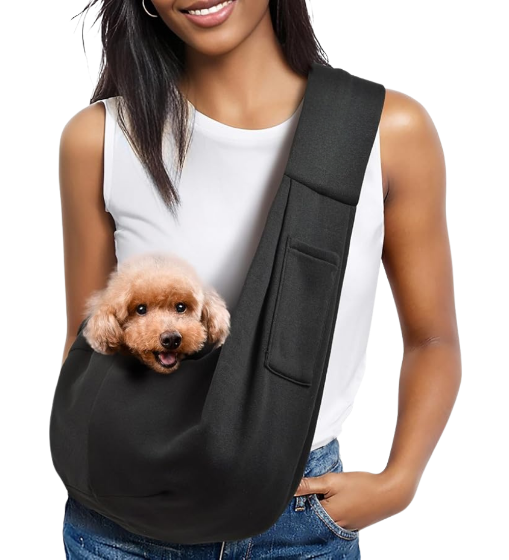 Small Dog Sling Carrier | Hands-Free Pet Bag for Puppies & Cats
