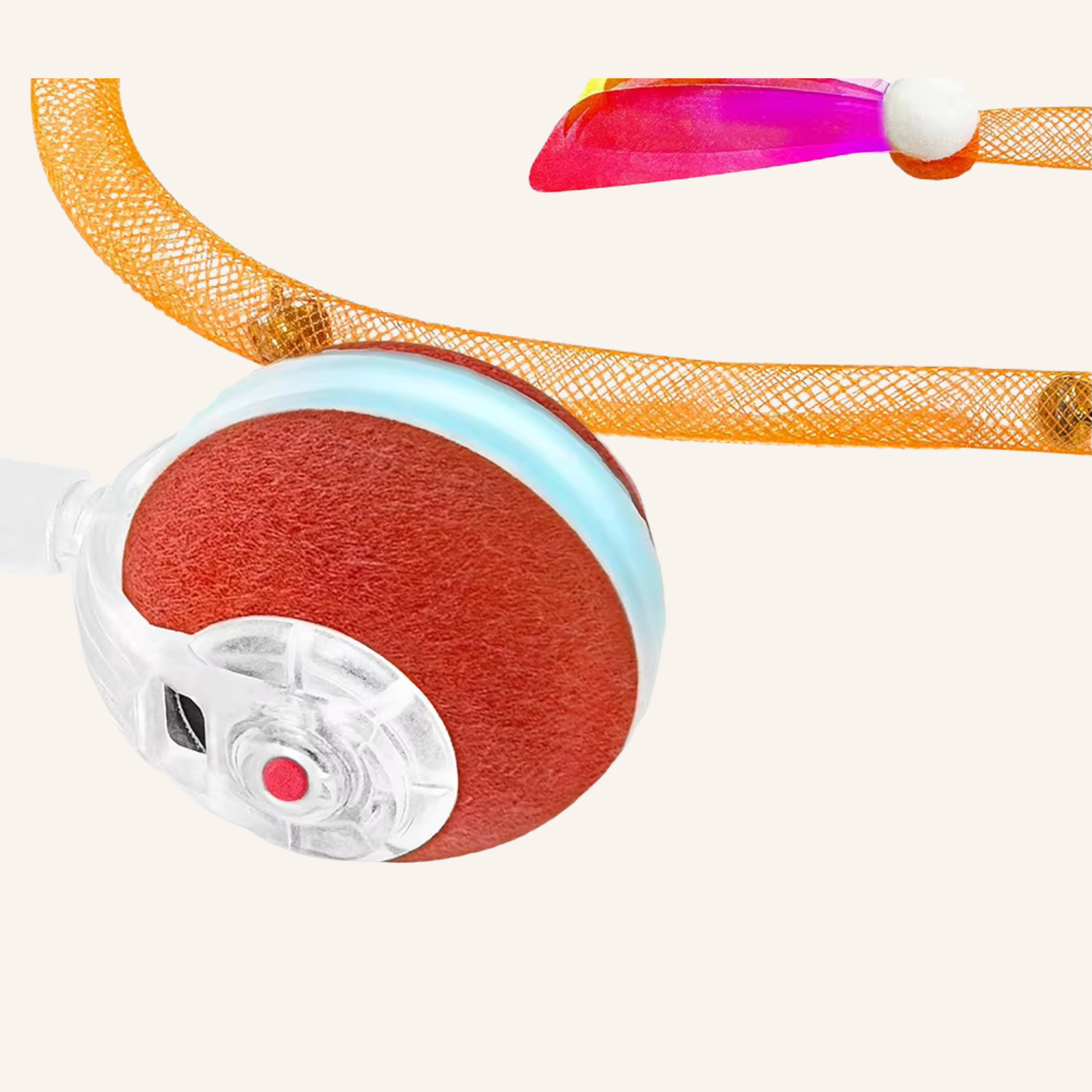 Interactive Cat Toy Ball with Moving Tail – Motion Activated Kitten Toy