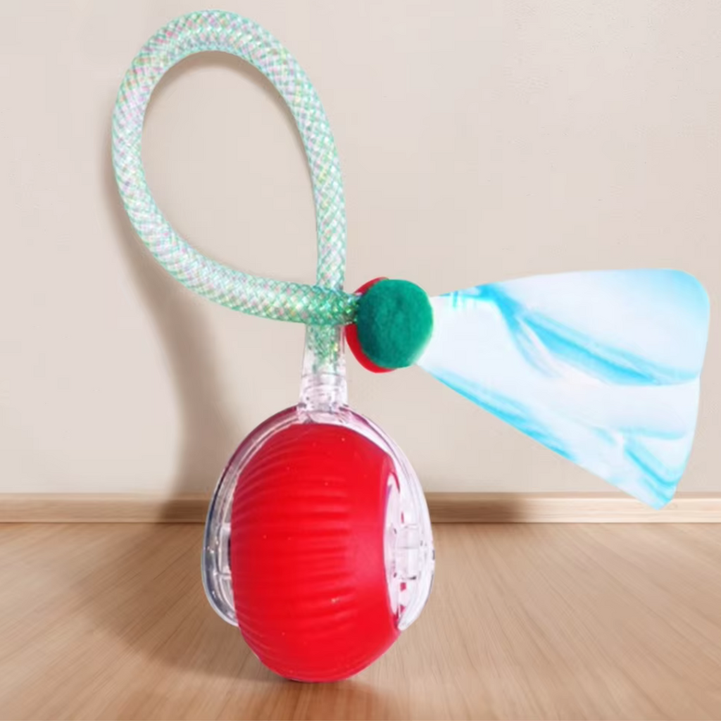 Interactive Cat Toy Ball with Moving Tail – Motion Activated Kitten Toy