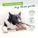 Durable Wishbone Dog Chew Toy for Aggressive Chewers – Real Bacon & Peanut Flavor, Medium