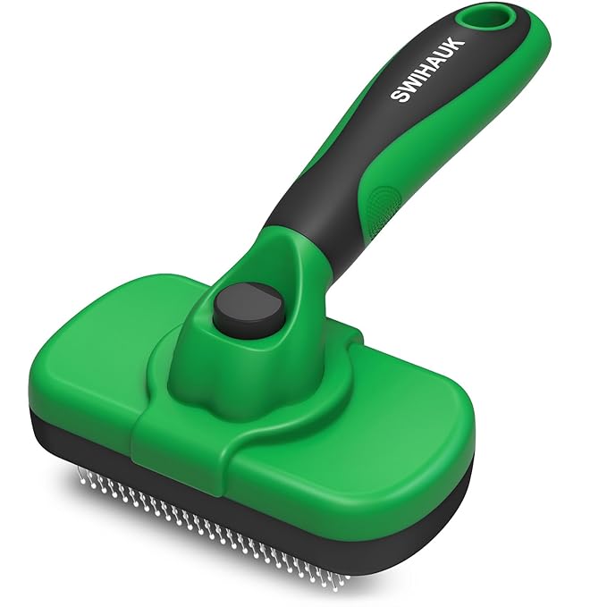 Self Cleaning Slicker Brush for Dogs & Cats – Grooming & Deshedding Tool