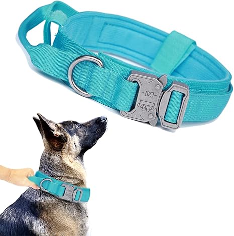 Tactical Dog Collar with Airtag Holder – Waterproof Training Collar with Handle