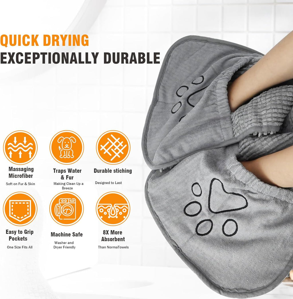 Ultra-Soft, Super-Absorbent Pet Bath Towel — Quick-Dry Dog & Cat Wrap