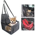 Deluxe Pet Car Seat – Washable Travel Bed with Safety Leash | Hanging Booster Cushion for Small Dogs & Cats