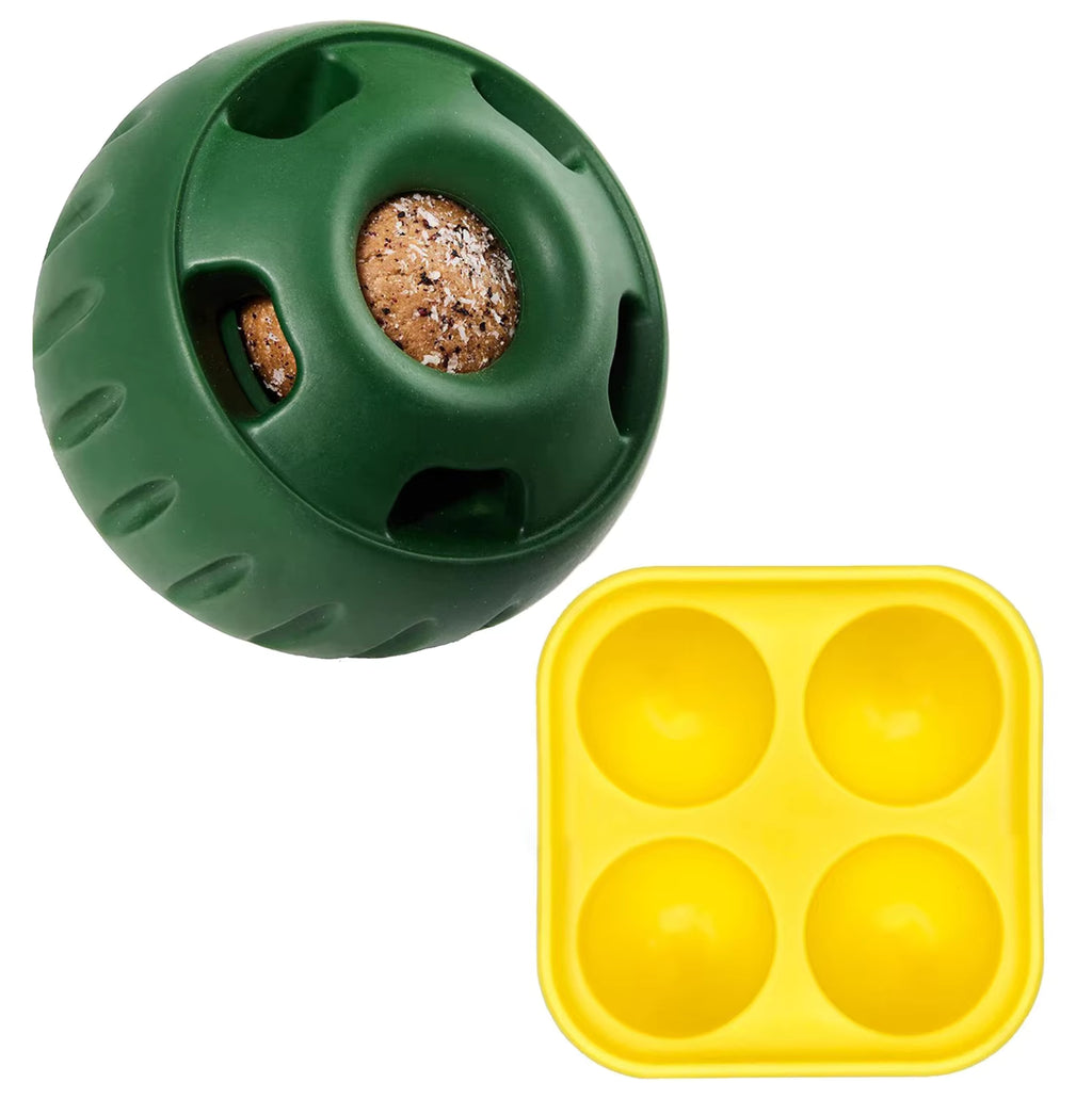 Interactive Dog Enrichment Toy Starter Pack with Treat Molds & Chicken-Flavored Snacks