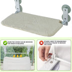 Foldable Cat Window Perch Hammock with Suction Cups & Metal Frame