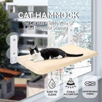 Foldable Cat Window Perch Hammock with Suction Cups & Metal Frame