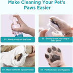 Foaming Dog Paw Cleaner with Scrubber Brush – No-Rinse Pet Foot Washer for Cats & Dogs