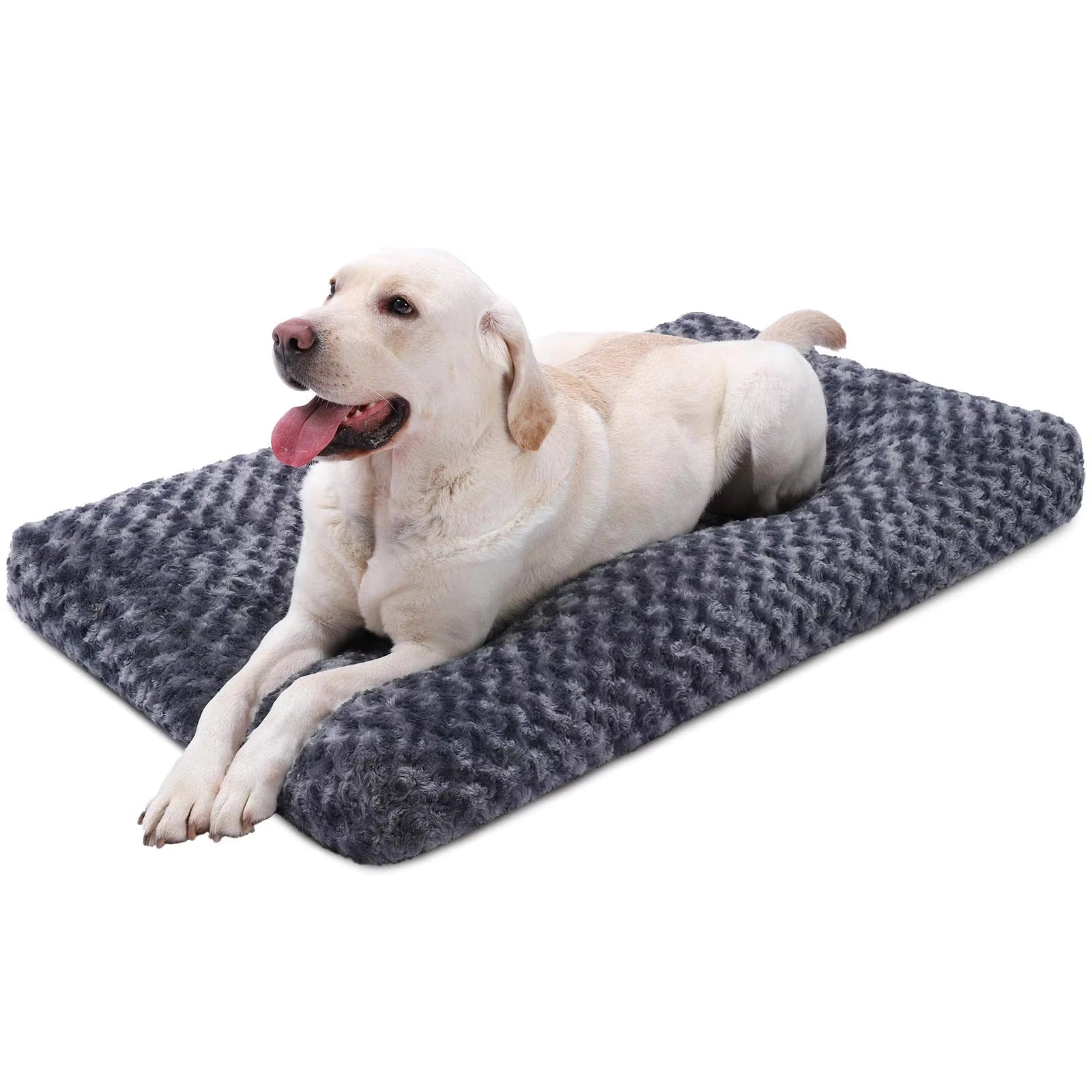 Washable Plush Dog Bed | Deluxe Crate Pad for Small to Large Dogs