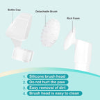 Foaming Dog Paw Cleaner with Scrubber Brush – No-Rinse Pet Foot Washer for Cats & Dogs